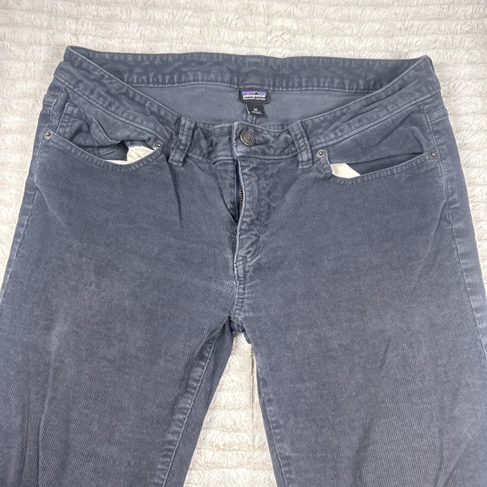 Patagonia Corduroy Pants Size 12 Women's (31x29) Blue Skinny Fit Organic Cotton - Picture 9 of 16